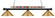 Shark Three Light Billiard in Matte Black (224|170MB-MSG)