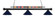 Shark Three Light Billiard in Matte Black (224|170MB-MNB)