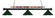 Shark Three Light Billiard in Matte Black (224|170MB-MDG)