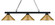 Sharp Shooter Three Light Billiard in Matte Black (224|155-3MB-MSG)