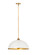 Landry One Light Pendant in Matte White + Rubbed Brass (224|1004P20-MW-RB)