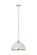 Landry One Light Pendant in Matte White + Brushed Nickel (224|1004P14-MW-BN)