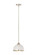 Landry One Light Pendant in Matte White + Brushed Nickel (224|1004P10-MW-BN)
