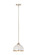 Landry One Light Pendant in Matte White + Brushed Nickel (224|1004P10-MW-BN)