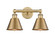 Edison Two Light Bath Vanity in Brushed Brass (405|616-2W-BB-M8-BB)