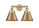 Edison Two Light Bath Vanity in Brushed Brass (405|616-2W-BB-M13-BB)