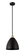 Edison One Light Mini Pendant in Black Antique Brass (405|616-1S-BAB-MBD-12-BK)