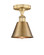 Edison One Light Semi-Flush Mount in Brushed Brass (405|616-1F-BB-M8-BB)