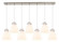 Downtown Urban Seven Light Linear Pendant in Brushed Satin Nickel (405|127-410-1PS-SN-G412-8WH)