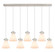 Downtown Urban Seven Light Linear Pendant in Polished Nickel (405|127-410-1PS-PN-G411-8WH)