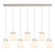 Newton Seven Light Linear Pendant in Polished Nickel (405|127-410-1PS-PN-G410-8WH)