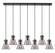 Downtown Urban Seven Light Linear Pendant in Matte Black (405|127-410-1PS-BK-G411-8SM)