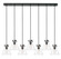 Downtown Urban Seven Light Linear Pendant in Matte Black (405|127-410-1PS-BK-G411-8CL)