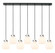 Newton Seven Light Linear Pendant in Matte Black (405|127-410-1PS-BK-G410-8WH)