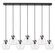 Downtown Urban Seven Light Linear Pendant in Matte Black (405|127-410-1PS-BK-G410-8CL)