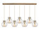 Newton Seven Light Linear Pendant in Brushed Brass (405|127-410-1PS-BB-G410-8SDY)