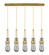 Downtown Urban Five Light Linear Pendant in Brushed Brass (405|125-452-1P-BB-G452-4SM)