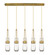 Downtown Urban Five Light Linear Pendant in Brushed Brass (405|125-452-1P-BB-G452-4CL)