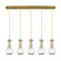 Downtown Urban Five Light Linear Pendant in Brushed Brass (405|125-451-1P-BB-G451-5CL)