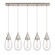 Downtown Urban Five Light Linear Pendant in Brushed Satin Nickel (405|125-450-1P-SN-G450-6CL)