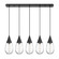 Downtown Urban Five Light Linear Pendant in Matte Black (405|125-450-1P-BK-G450-6CL)