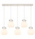 Newton Five Light Linear Pendant in Polished Nickel (405|125-410-1PS-PN-G410-8WH)