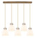Downtown Urban Five Light Linear Pendant in Brushed Brass (405|125-410-1PS-BB-G412-8WH)