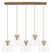 Downtown Urban Five Light Linear Pendant in Brushed Brass (405|125-410-1PS-BB-G412-8CL)