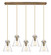 Downtown Urban Five Light Linear Pendant in Brushed Brass (405|125-410-1PS-BB-G411-8SDY)