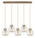 Newton Five Light Linear Pendant in Brushed Brass (405|125-410-1PS-BB-G410-8SDY)