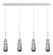 Downtown Urban Four Light Linear Pendant in Polished Nickel (405|124-452-1P-PN-G452-4SM)