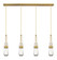 Downtown Urban Four Light Linear Pendant in Brushed Brass (405|124-452-1P-BB-G452-4CL)