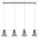 Downtown Urban Nine Light Linear Pendant in Brushed Satin Nickel (405|124-410-1PS-SN-G411-8SM)