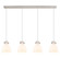 Downtown Urban Four Light Linear Pendant in Polished Nickel (405|124-410-1PS-PN-G412-8WH)