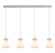 Downtown Urban Four Light Linear Pendant in Polished Nickel (405|124-410-1PS-PN-G411-8WH)