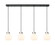 Newton Four Light Linear Pendant in Matte Black (405|124-410-1PS-BK-G410-8WH)