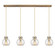 Newton Four Light Linear Pendant in Brushed Brass (405|124-410-1PS-BB-G410-8SDY)
