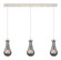 Downtown Urban Three Light Linear Pendant in Polished Nickel (405|123-451-1P-PN-G451-5SM)