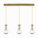 Downtown Urban Three Light Linear Pendant in Brushed Brass (405|123-451-1P-BB-G451-5CL)
