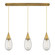 Downtown Urban Three Light Linear Pendant in Brushed Brass (405|123-450-1P-BB-G450-6SCL)