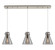Downtown Urban Three Light Linear Pendant in Brushed Satin Nickel (405|123-410-1PS-SN-G411-8SM)