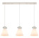 Downtown Urban Three Light Linear Pendant in Polished Nickel (405|123-410-1PS-PN-G411-8WH)