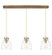 Downtown Urban Three Light Linear Pendant in Brushed Brass (405|123-410-1PS-BB-G412-8CL)