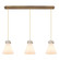Downtown Urban Three Light Linear Pendant in Brushed Brass (405|123-410-1PS-BB-G411-8WH)