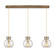 Newton Six Light Linear Pendant in Brushed Brass (405|123-410-1PS-BB-G410-8SDY)