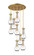 Downtown Urban Nine Light Pendant in Brushed Brass (405|119-451-1P-BB-G451-5CL)
