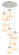 Downtown Urban Six Light Pendant in Polished Nickel (405|119-410-1PS-PN-G411-8WH)
