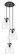 Downtown Urban Three Light Pendant in Matte Black (405|113-410-1PS-BK-G412-8CL)