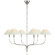 Griffin LED Chandelier in Polished Nickel and Parchment Leather (268|AL 5006PN/PAR-L)