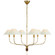 Griffin LED Chandelier in Hand-Rubbed Antique Brass and Saddle Leather (268|AL 5006HAB/SDL-L)